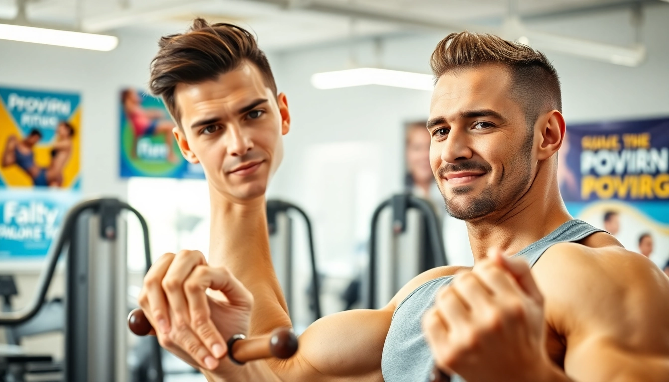 Proviron kaufen: Fitness trainer demonstrating physical strength with proviron products in a modern gym.