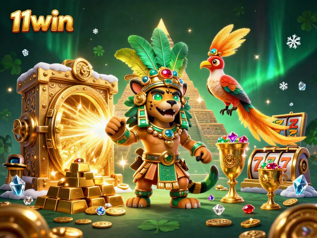 Experience thrilling fun at 11win with a 3D Mayan-themed casino adventure featuring dazzling treasures and elements of luck.