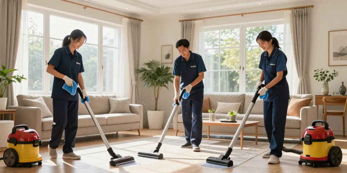 Professional cleaning company in Bern revitalizing a living room with expert care and attention.