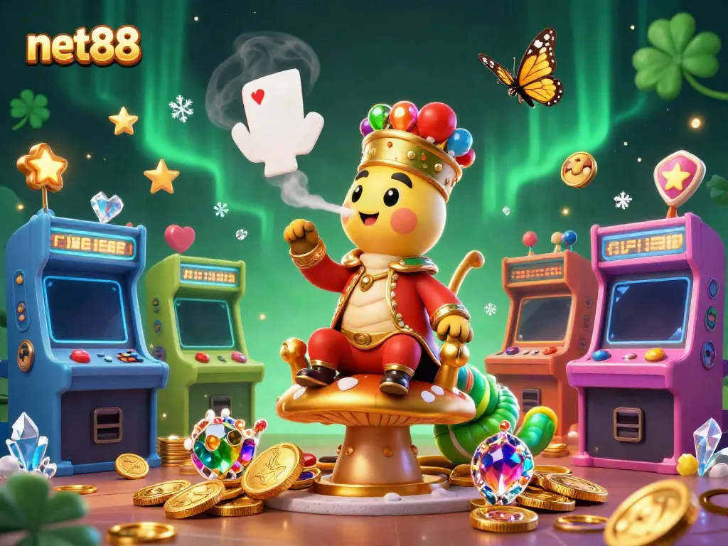 Experience top-tier gambling with net88 featuring vibrant casino characters and game elements.