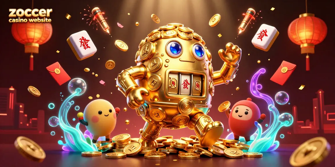 Experience excitement at the zoccer casino website with our dynamic 3D casino illustration.