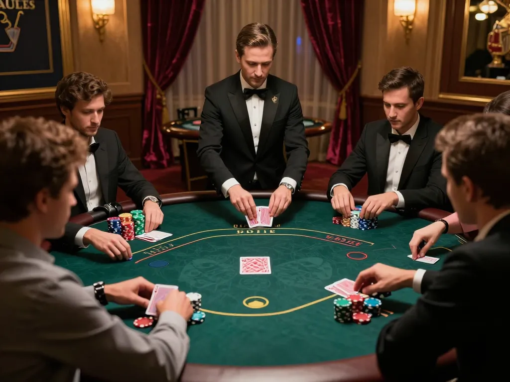 Engaged poker players at a high-stakes table on https://go8.onl/ showcasing professional gaming strategies.