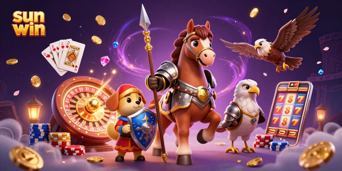 Engage with the immersive sun win casino experience featuring vibrant elements and characters in action.